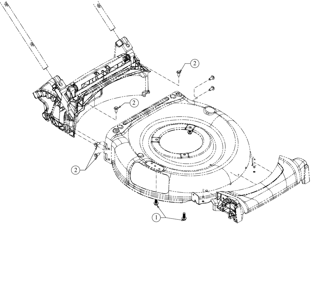 General Hardware Diagram and Parts List for SC100 (11AA92J710)(2016) Cub Cadet Lawn Mower